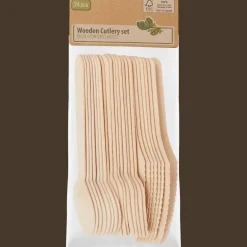 Houten bestekset