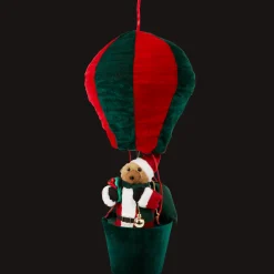 Kerstfiguur in luchtballon
