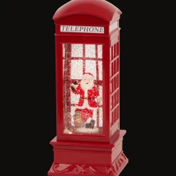 Kersttelefooncel met licht en glitters