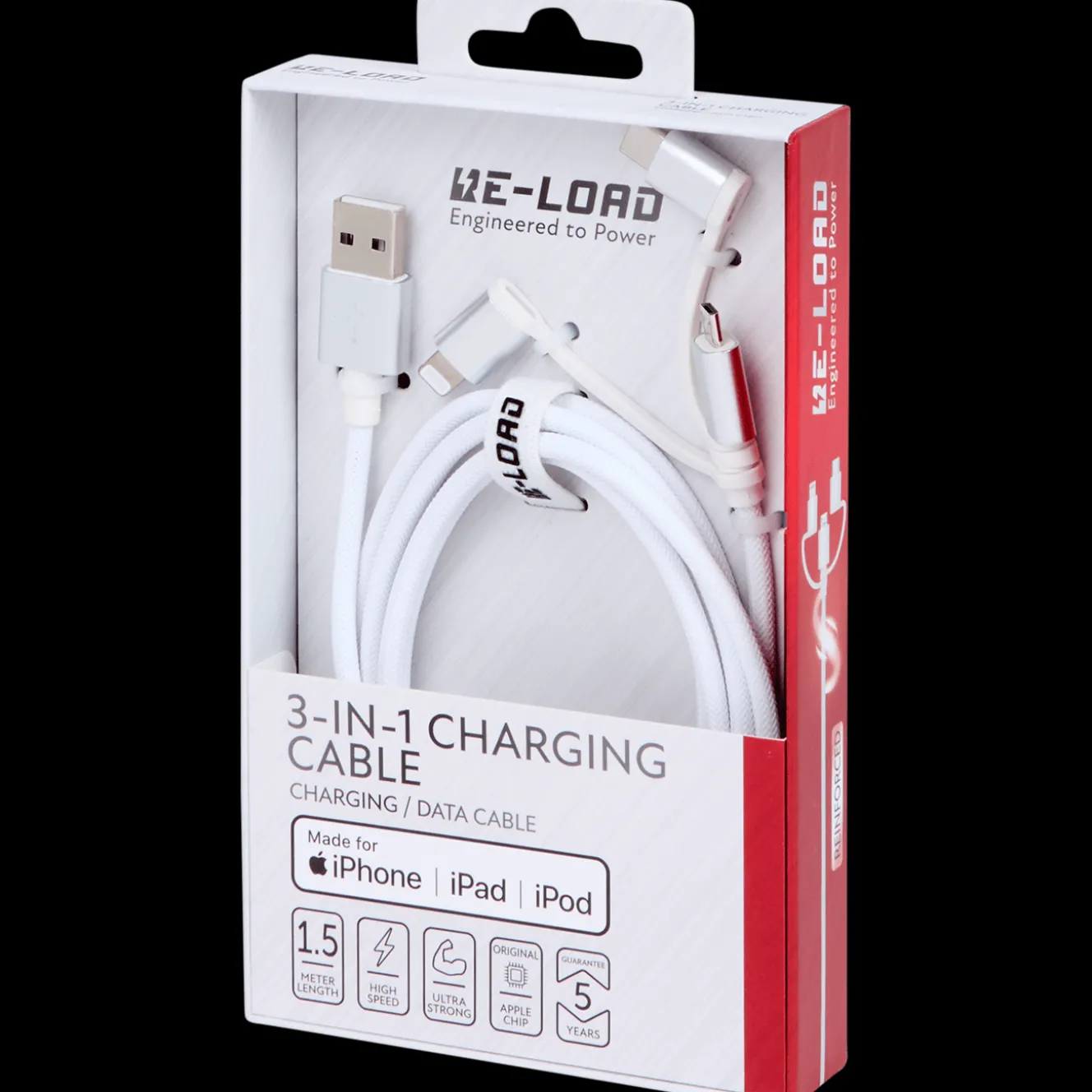 Re-load High Speed 3-in-1 laad- en datakabel